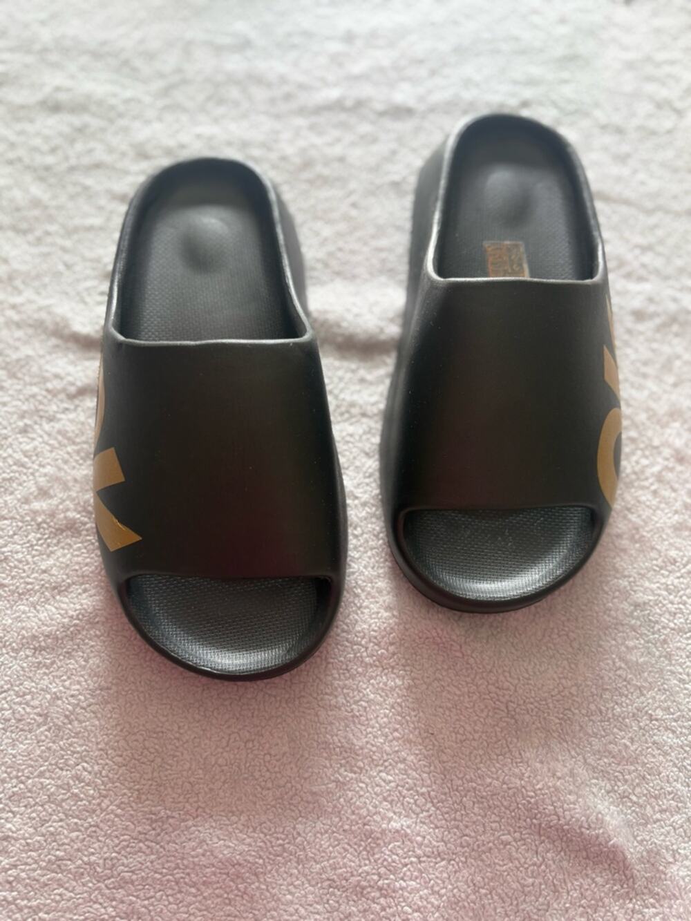 New Black Slide Sandals Size 38-39 (US 7-8) Casual Comfort Pool Slides